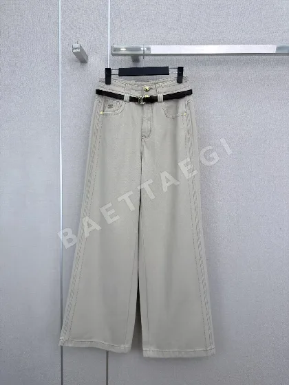 셀린느 데님 와이드 레그 바지 155694