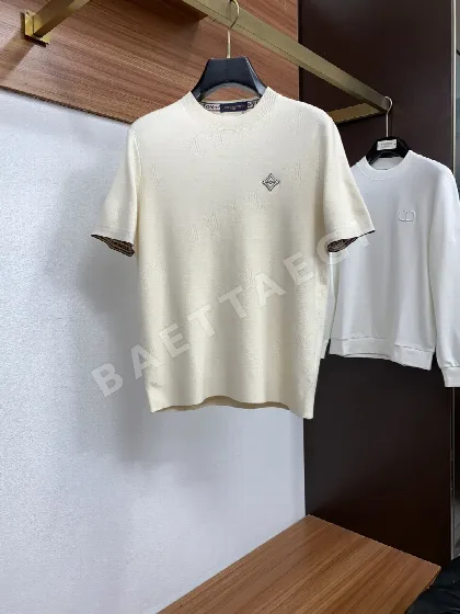루이비통 울 자카드 반팔 스웨터 165525