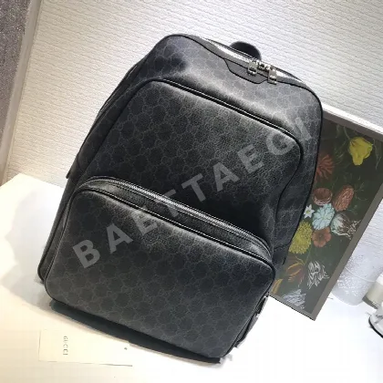 구찌 GG 블랙 코팅 캔버스 백팩 322069