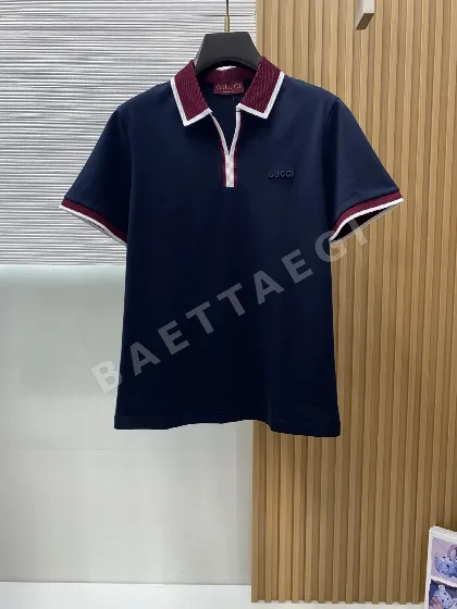 구찌 코튼 카라 반팔 폴로셔츠 23521