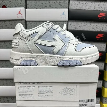 오프화이트 아웃 오브 오피스 OOO 로우 탑스 화이트 블루 202484 Off White Out Of Office OOO Low Tops