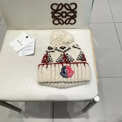 몽클레르 여성 울 폼폼 니트 모자 186879