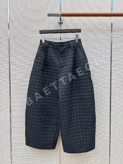 브루넬로쿠치넬리 체크 퀼팅 크롭트 코튼 바지 207753