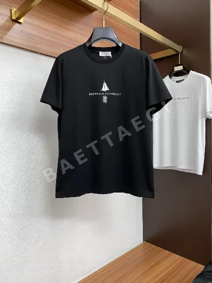 브루넬로쿠치넬리 머서라이즈드 코튼 남성 반팔 티셔츠 47944