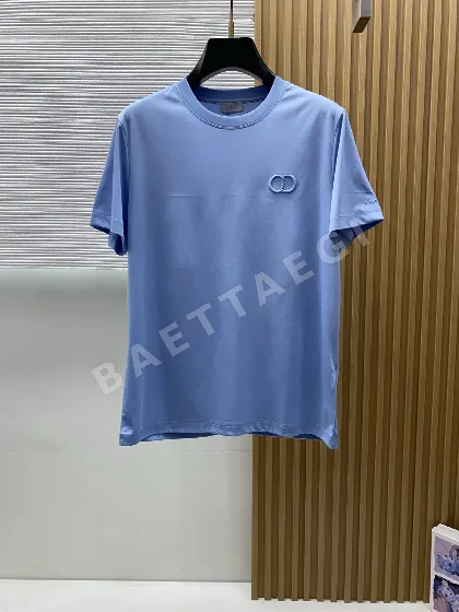디올 남성 머서라이즈드 코튼 반팔 티셔츠 47431
