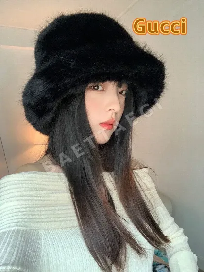 구찌 페이크 퍼 버킷 햇 모자 185914