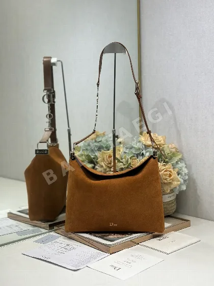 디올 미디엄 스웨이드 호보 가방 196701