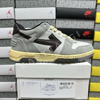 오프화이트 [KZ] 아웃 오브 오피스 OOO 로우 탑스 그레이 브라운 202494 Off White Out Of Office OOO Low