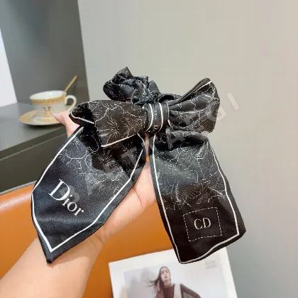 디올 리본 나비넥카라 헤어 고무줄 184430