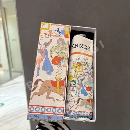 에르메스 뉴 모노그램 캔버스 하프 폴드 우산 85793
