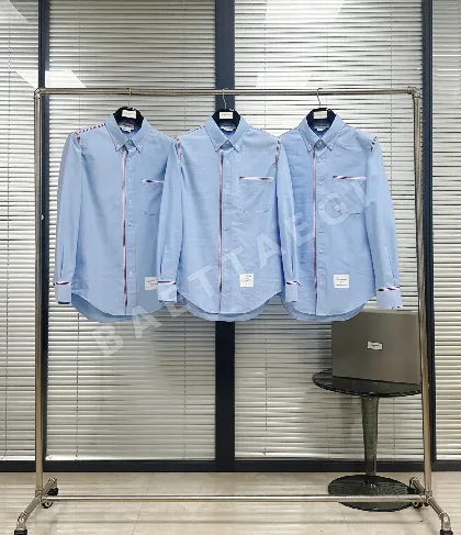 톰브라운 남성 긴팔 옥스포드 셔츠 리본 장식 46558