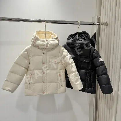 몽클레르 탈부착 후드 더블 브레스티드 아동 다운 자켓 181644