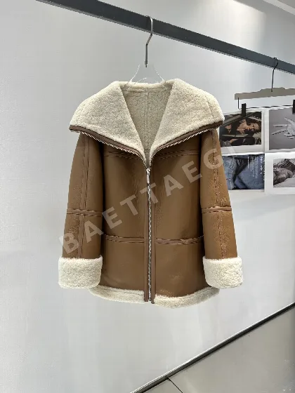 토템 울 모피 여성 자켓 207158