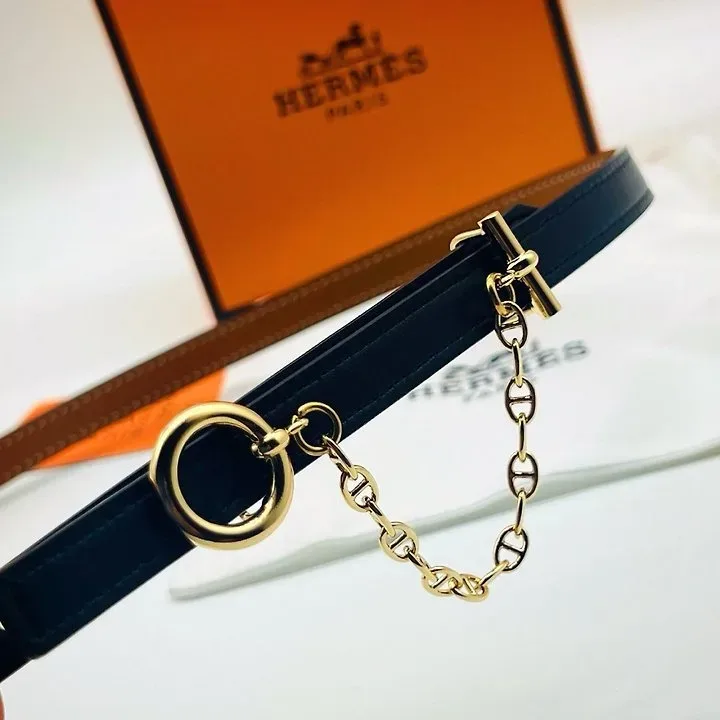 H 카루젤 벨트 버클 & 리버서블 가죽 스트랩 13mm 이미지 5