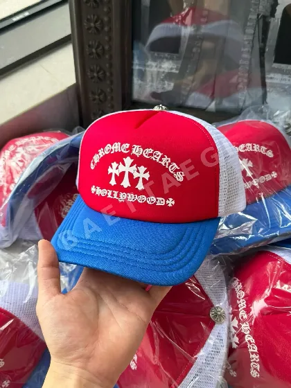 빨강 흰 파랑 배색 십자가 자수 야구모자 188339
