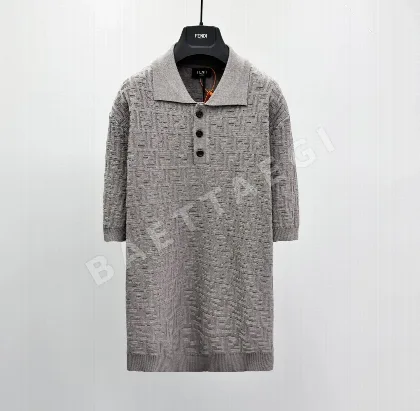 펜디 FF 로고 프린트 코튼 반팔 폴로셔츠 49802