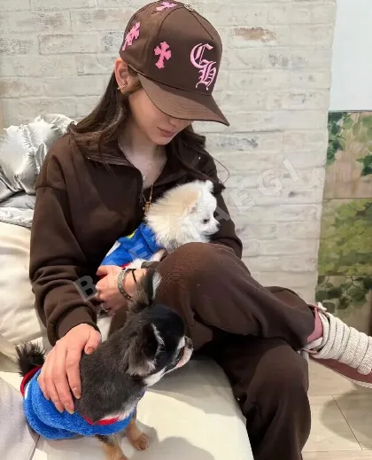 체리블라썸 핑크 소가죽 자수 야구모자 162883