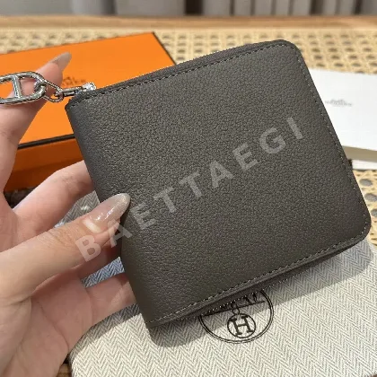 에르메스 에버컬러 퓨터 그레이 카드 지갑 39756
