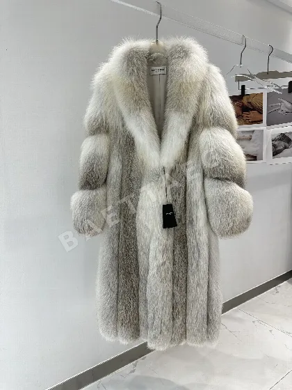 생로랑 여우 모피 가죽 자켓 194377