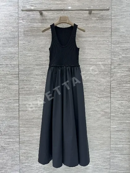 짐머만 니트 패치워크 포플린 A라인 여성 원피스 129684