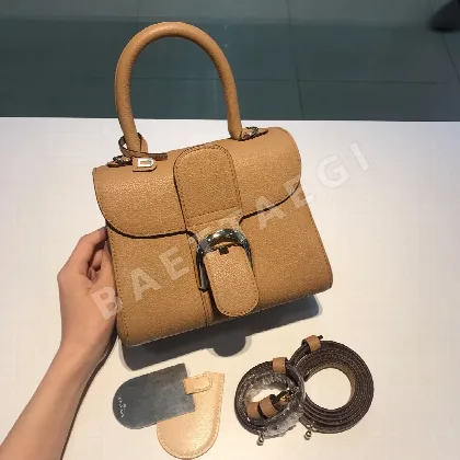 델보 카라멜 밀크티 토고 가죽 가방 16945