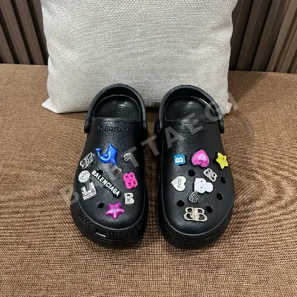 발렌시아가 샌들 여성 블랙 DIY 메탈 액세서리 187629