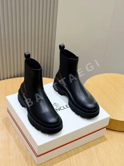 몽클레르 부츠 남성 가죽 하이컷 디자인 208151