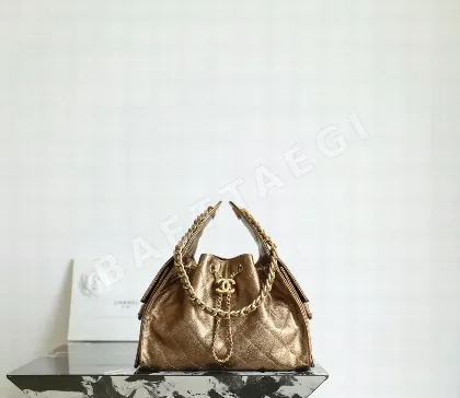 샤넬 미니 히피 앤티크 브론즈 골드 가방 193333