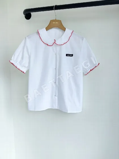 미우미우 여성 반팔 티셔츠 52279