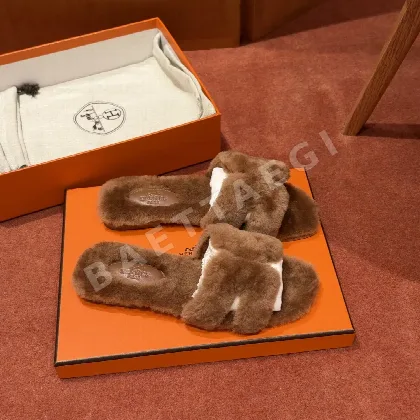 에르메스 오란 샌들 Gold Shearling H 컷아웃 206640