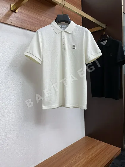 브루넬로쿠치넬리 남성 피케 반팔 폴로셔츠 148615