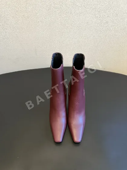 생로랑 부츠 가죽 스퀘어 토 207441