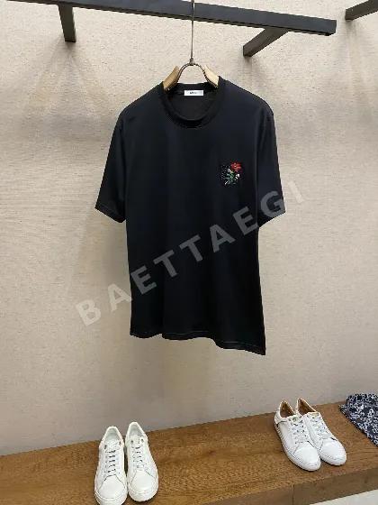 로에베 자수 로고 코튼 반팔 티셔츠 남녀공용 2112