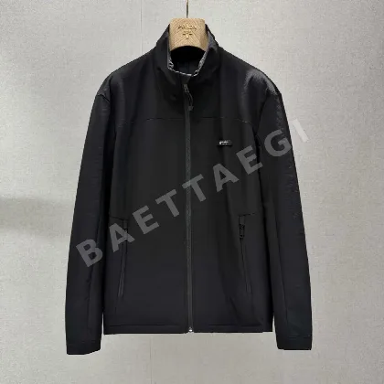 프라다 체크 나일론 스탠드 카라 남성 자켓 186767