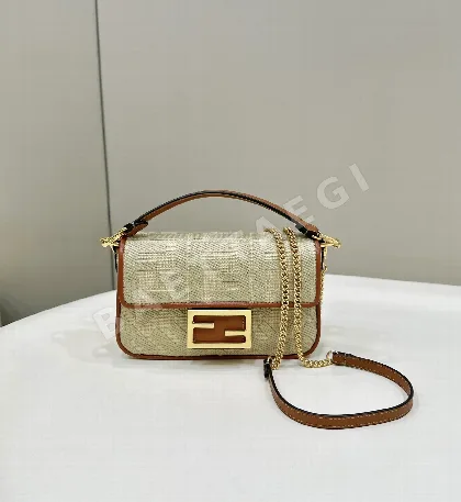 펜디 3D 자수 캔버스 숄더백 29585