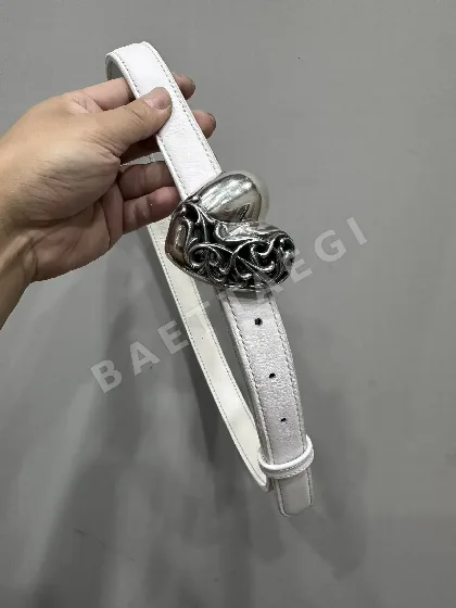 덩굴 하트 은장식 소가죽 벨트 162933