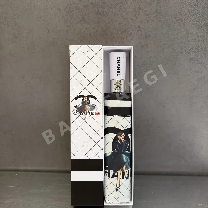 샤넬 자동 접이식 자외선 차단 우산 85287