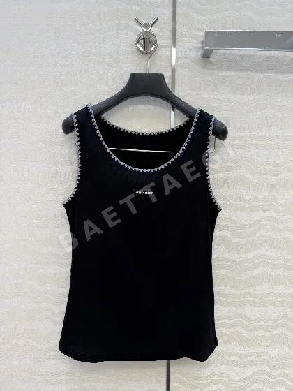미우미우 코튼 골지 나시 탑 41569