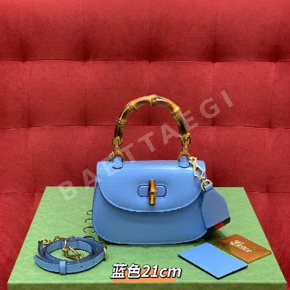 구찌 대나무 이음새 미니 가죽 가방 13881