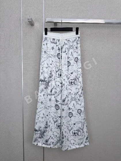 디올 프린트 와이드 팬츠 54151