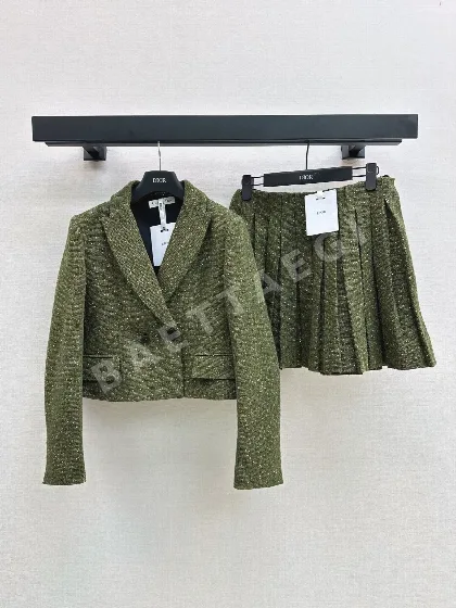 디올 도트 패턴 스팽글 트위드 여성 자켓 199045