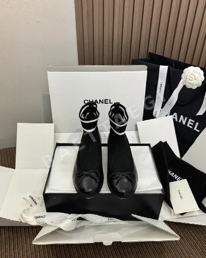 샤넬 부츠 여성 램스킨 작은 리본 163598