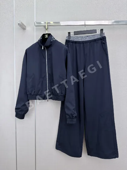 샤넬 스탠드 카라 지퍼업 재킷 세트 153747