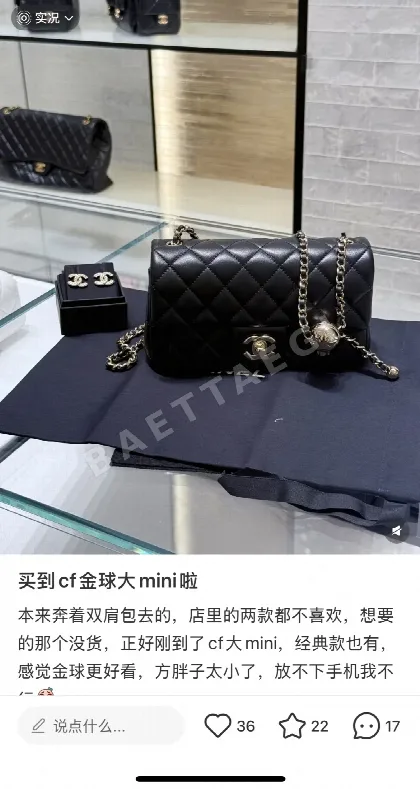 샤넬 연한 금색 폼폼 미니 가방 35829