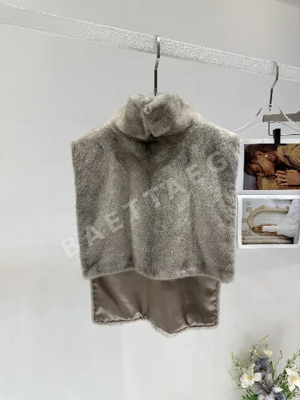 더로우 밍크 숄 여성 조끼 206331