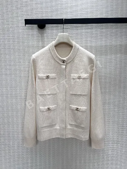 샤넬 크루넥 니트 자켓 199088