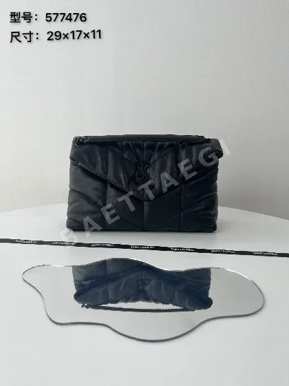 생로랑 루루 퍼퍼 퀼팅 램스킨 숄더백 577476