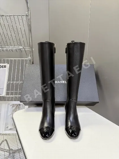 샤넬 부츠 램스킨 진주 더블 C 로고 170003