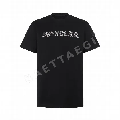 몽클레르 스페이스 자수 로고 남성 반팔 티셔츠 48618