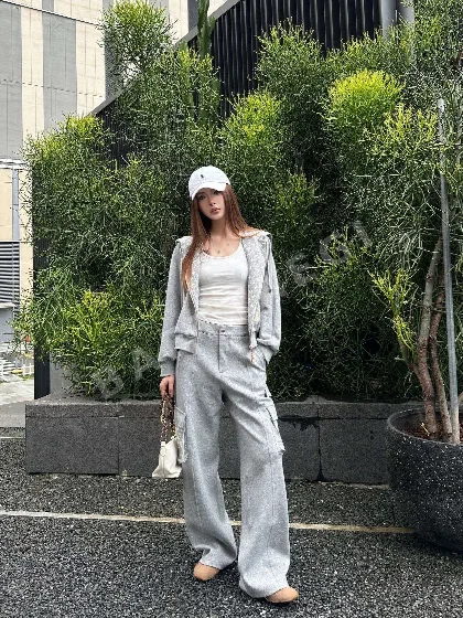 루이비통 카고 와이드 레그 패턴 바지